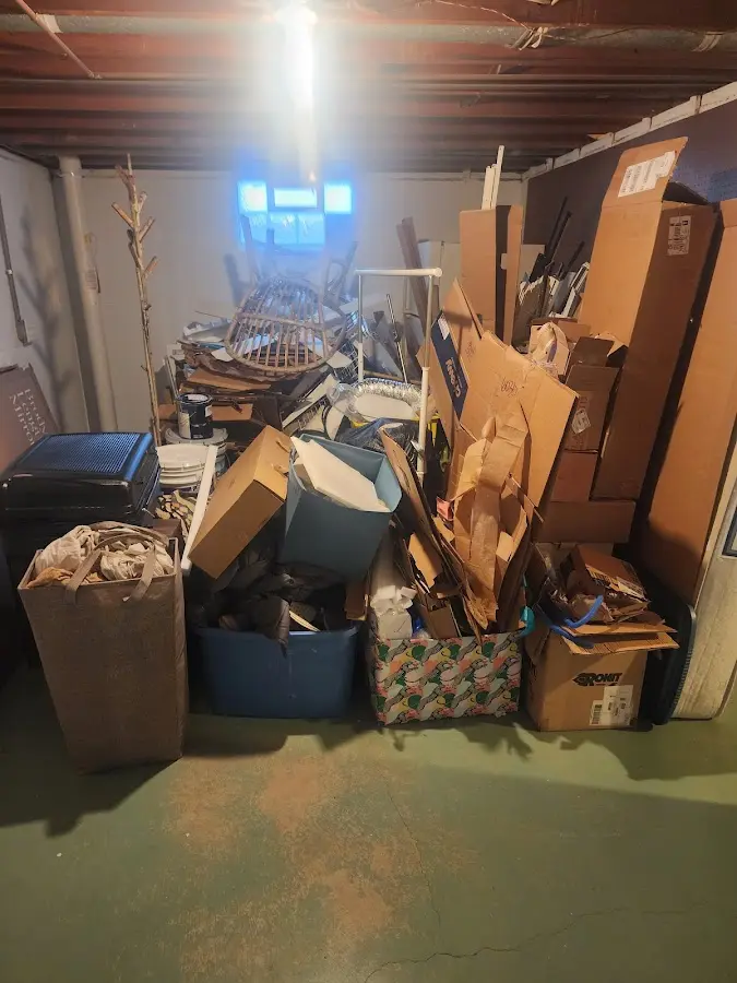 Roll-off dumpster container at job site for 4 Yard Dumpster Rental in Kiryas Joel